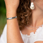 Chunky Silver Bangle for Women
