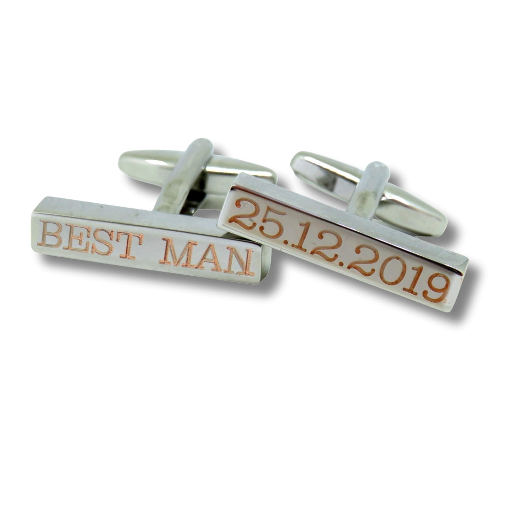 Personalised Clarendon Bar Cufflinks