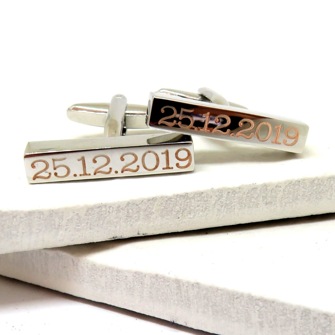 Personalised Clarendon Bar Cufflinks