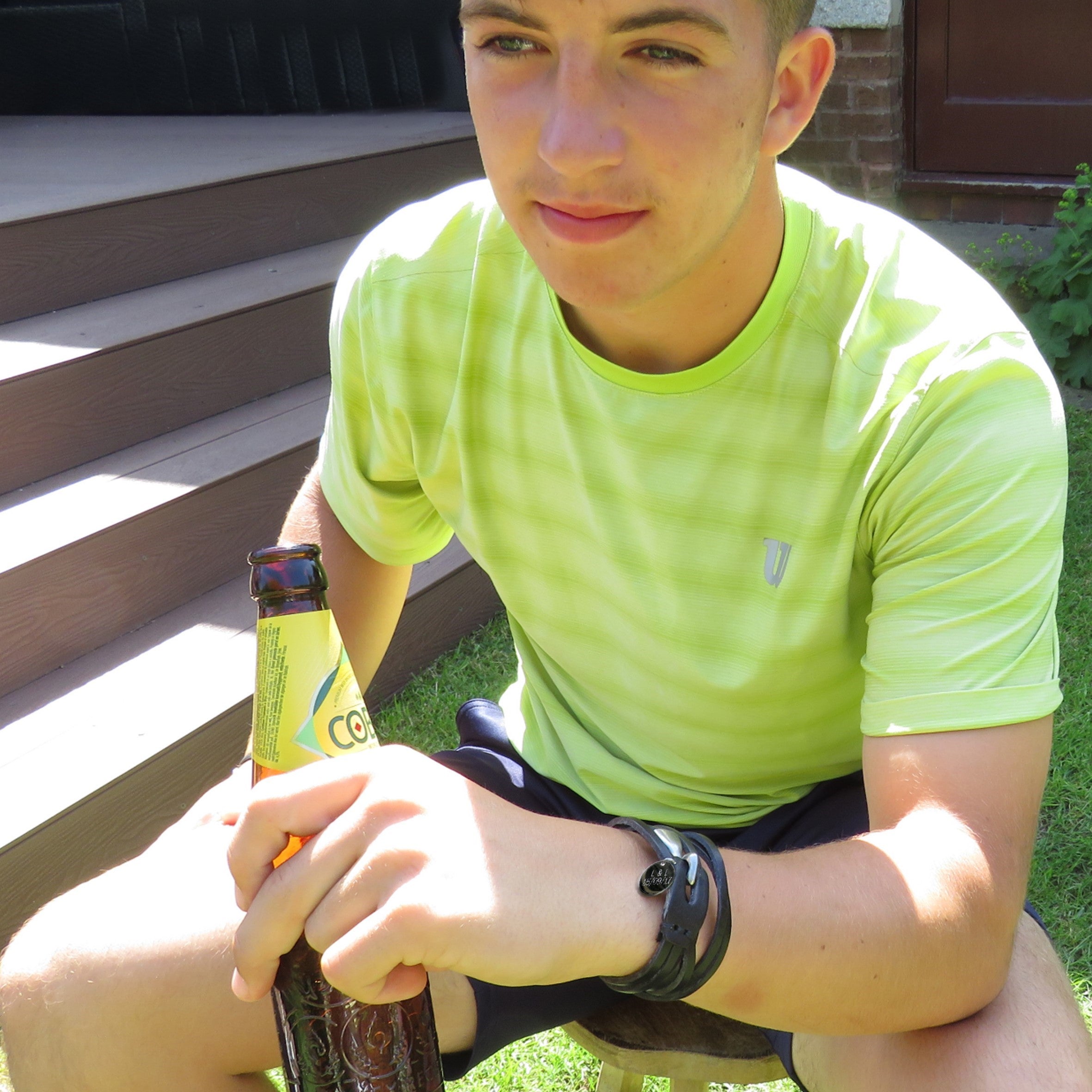 Men's Leather Brown Wrap Bracelet