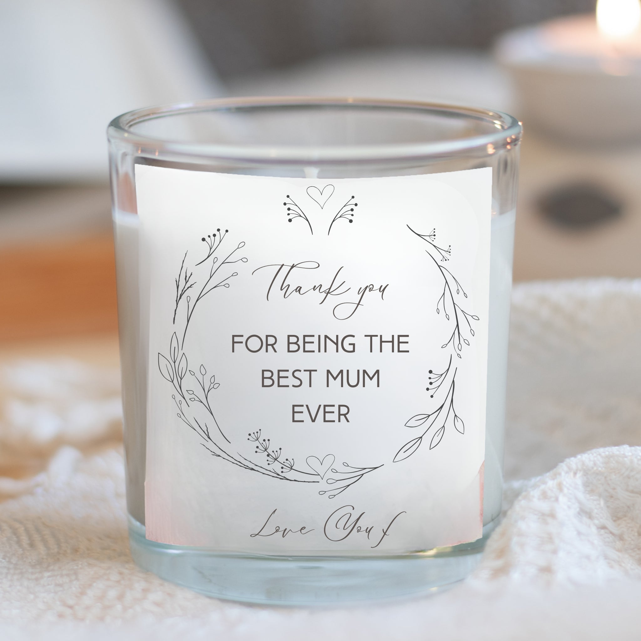 Thank you For Being The Best Mum Ever Candle Gift Set