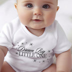 Dream Big Little One Baby Outfit: Bib, Vest, Baby Grow