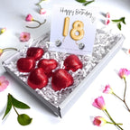 18th Birthday Cubic Zirconia Silver Earrings & Gold Balloons Mini Gift Hamper