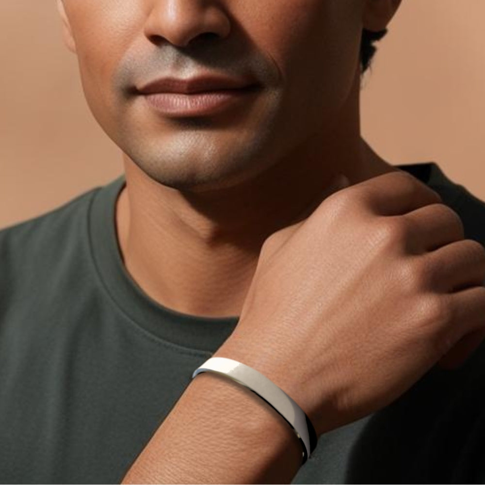 Men's Silver Bangle - Hypoallergenic
