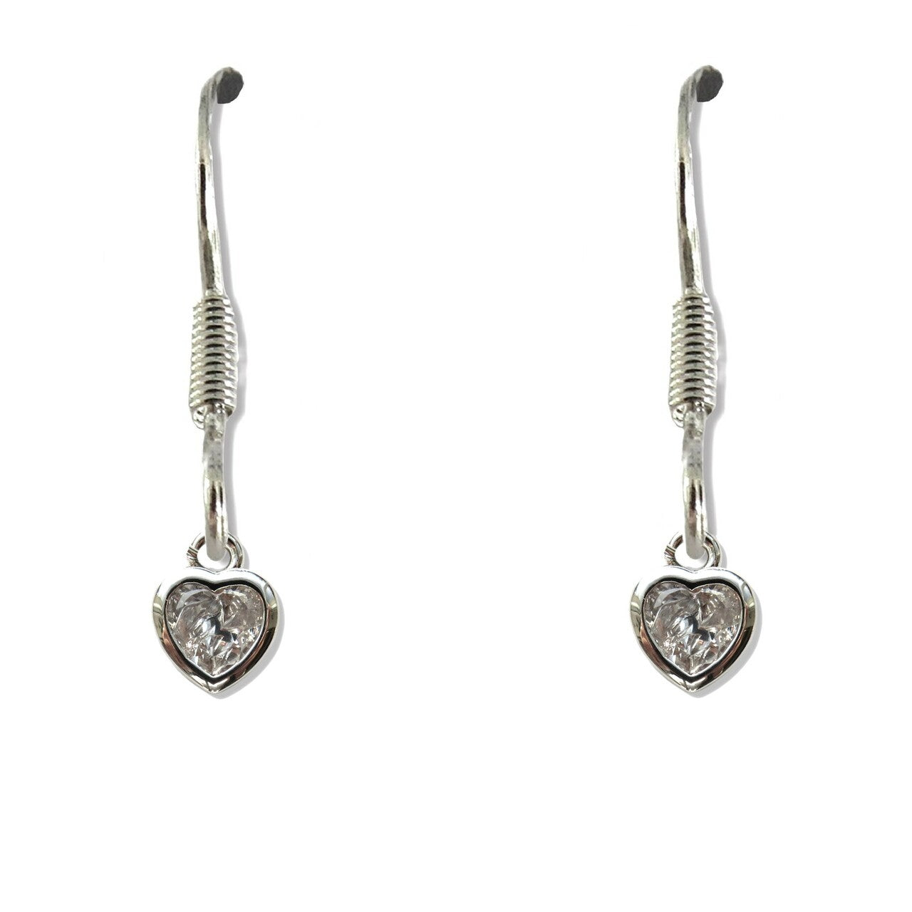 Happy Birthday Party Gift Card & Cubic Zirconia Heart Earrings
