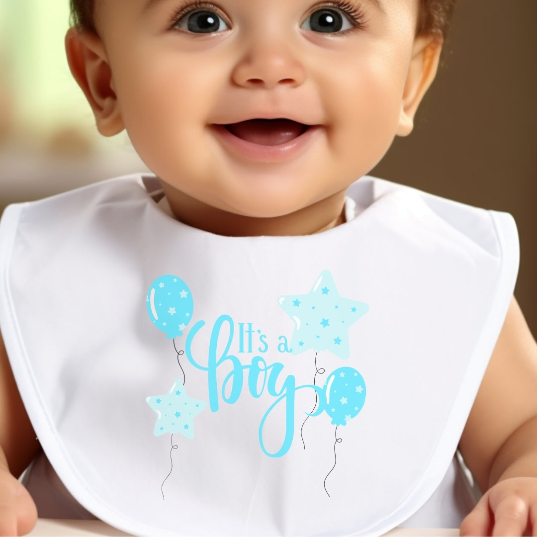 It's A Boy Baby Outfit: Bib, Vest, Baby Grow