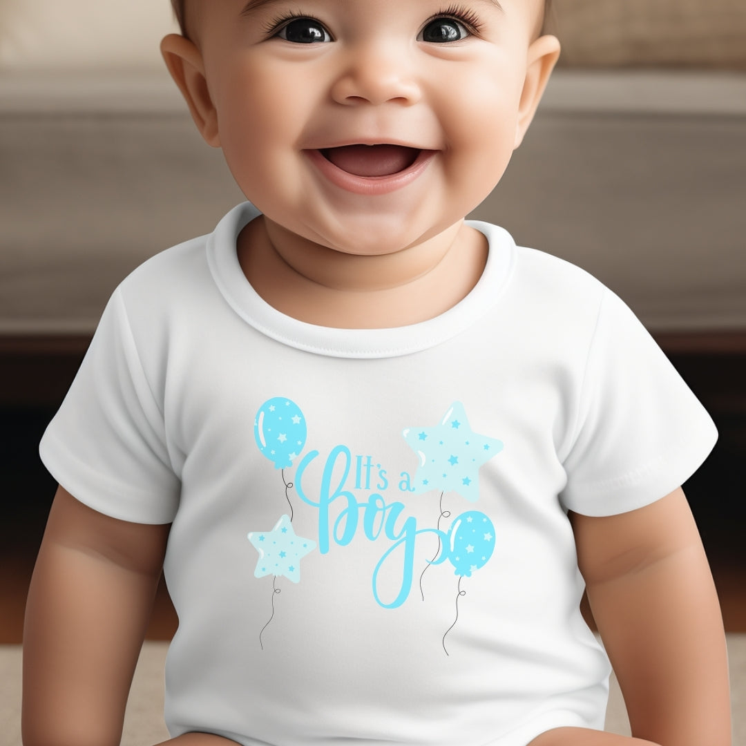 It's A Boy Baby Outfit: Bib, Vest, Baby Grow