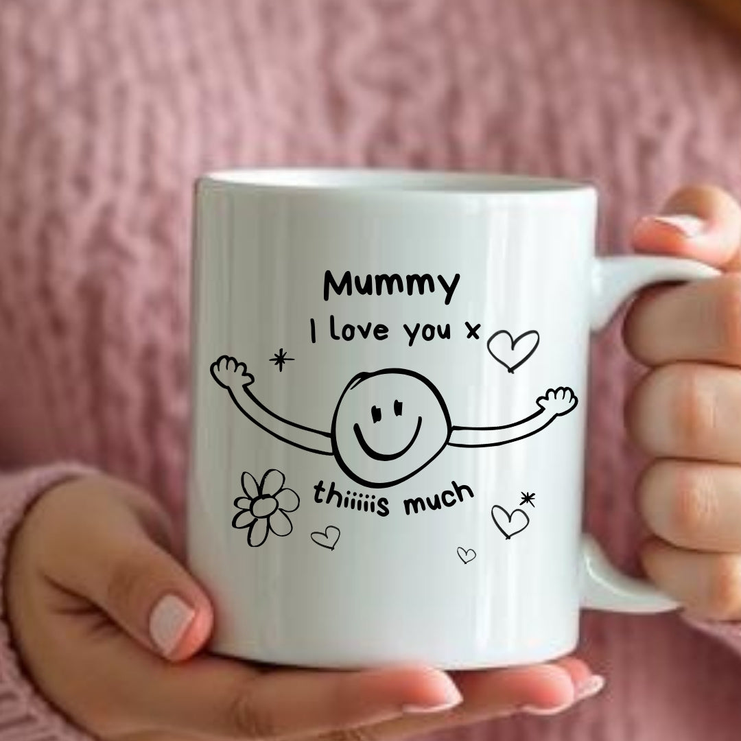 Personalised I Love You This Much Mug Gift