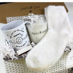 Personalised I Love You This Much Mug, Candle & Socks Gift Hamper | Birthday Gift