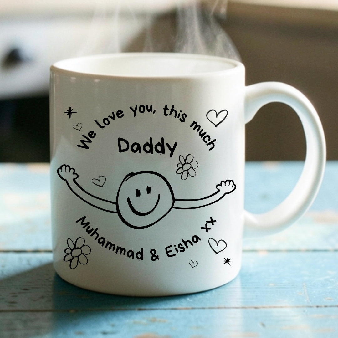 Personalised I Love You This Much Daddy Mug | Gift for Daddy