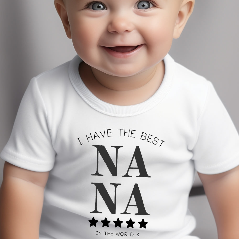 Personalised I Have the Best Nana Baby Outfit: Bib, Vest, Grow
