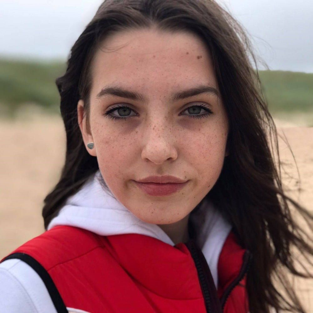 Silver Heart Stud Earrings - Hypoallergenic