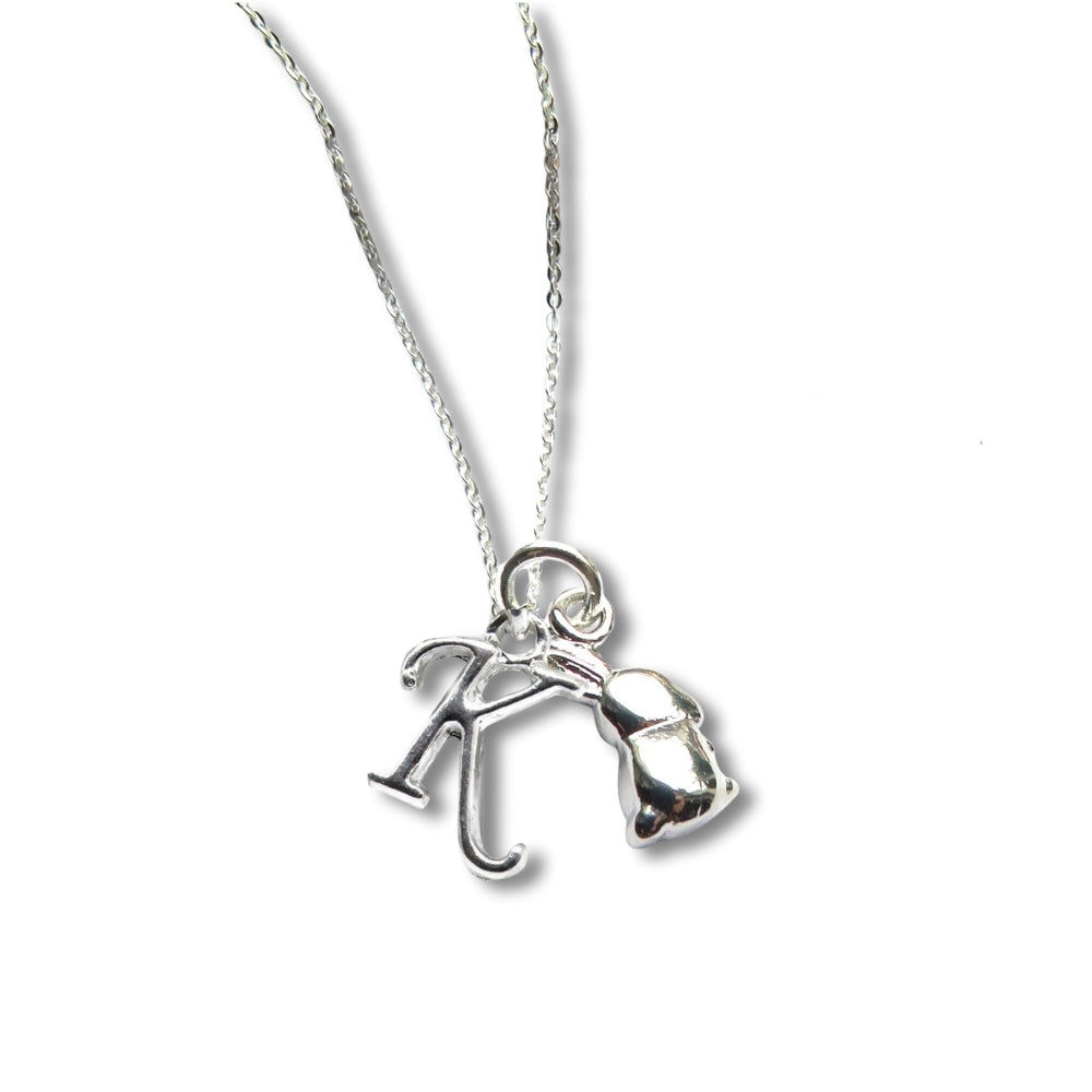 Personalised Initial Bunny Rabbit Charm Necklace