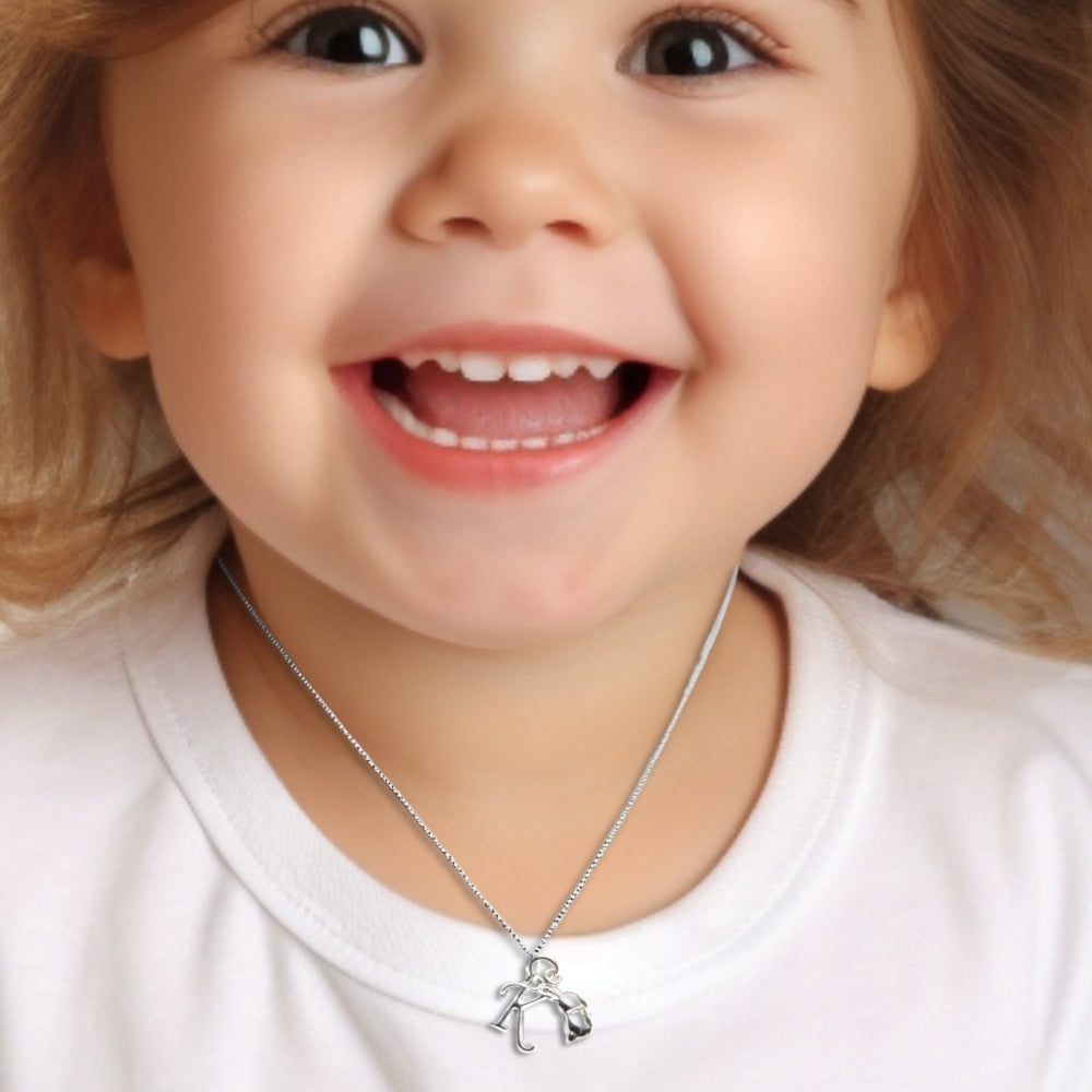 Personalised Initial Bunny Rabbit Charm Necklace