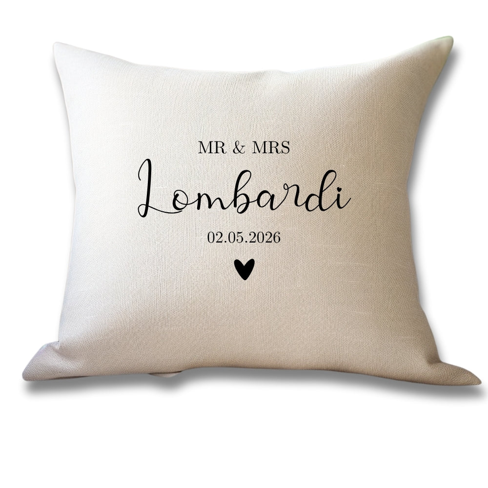 Personalised Mr & Mrs Wedding Cushion | Mr and Mr | Mrs and Mrs