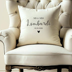 Personalised Mr & Mrs Wedding Cushion