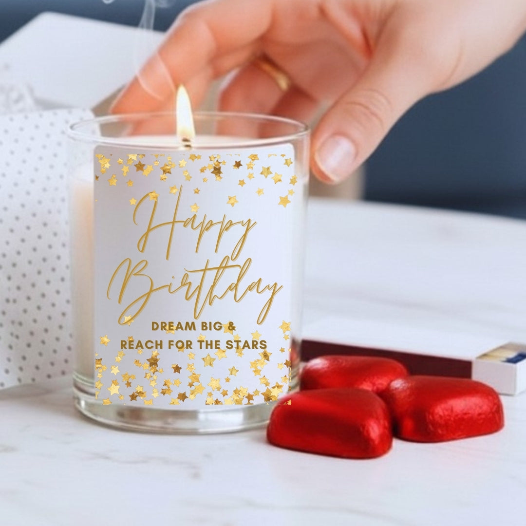Personalised Happy Birthday Dream Big Candle Gift Set | Daughter, Sister, Friend