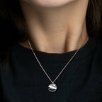 Personalised Silver Mini Disc & Mini Heart Necklace