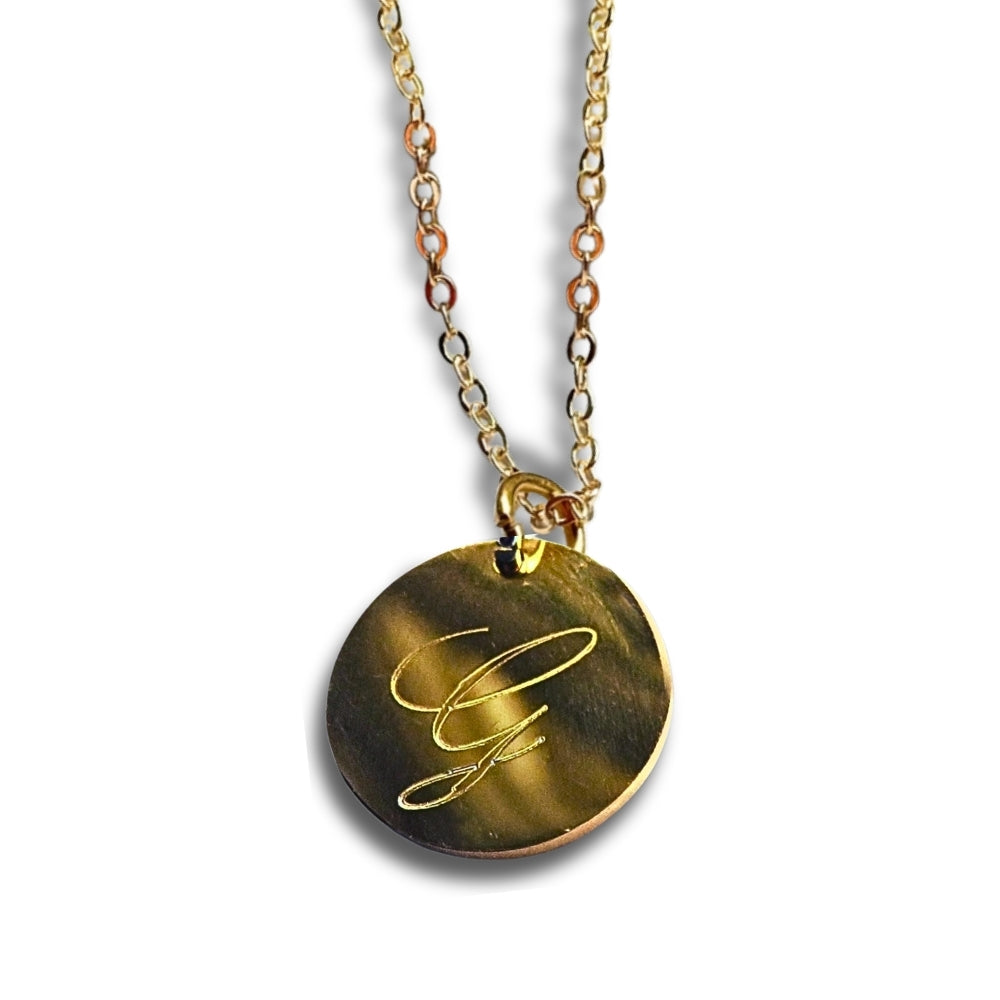 Personalised Gold Single Letter Necklace | Initial