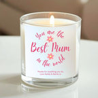 Personalised You're The Best Mum In The World Candle Gift Set | Mothers Day, Birthday