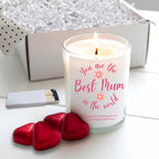 Personalised You're The Best Mum In The World Candle Gift Set | Mothers Day, Birthday