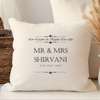 Personalised Love Laughter Wedding Cushion