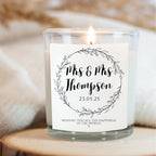 Personalised Wild Flower Wedding Candle Gift Set | Keepsake for Couples
