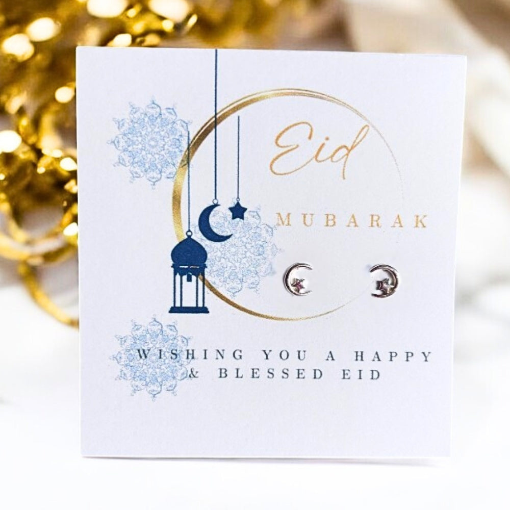 Eid Mubarak Moon & Star Earrings | Gift for Sister, Mum, Gran, Best Friend