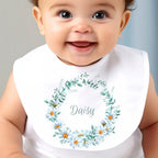 Personalised Daisy Flowers Baby Outfit: Bib, Vest, Baby Grow
