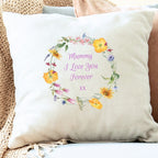 Personalised Flower Circle Cushion