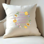 Personalised Flower Circle Cushion