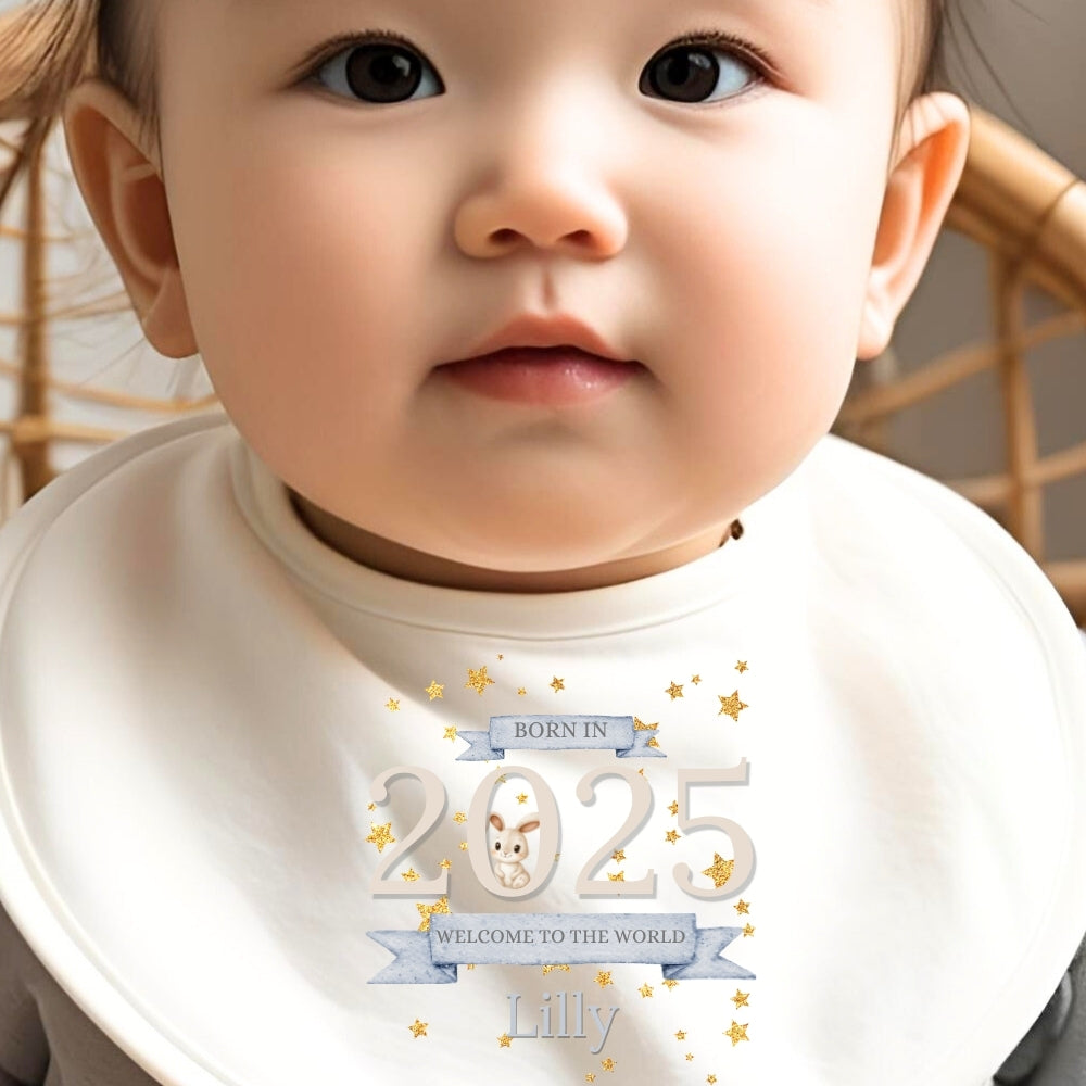 Personalised Welcome to the World 2025 Baby Outfit: Bib, Vest, Grow
