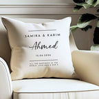 Personalised Neutral Wedding Cushion