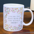 Personalised You're the Best Mum in the World Mug, Candle & Socks Gift Hamper | Birthday Gift