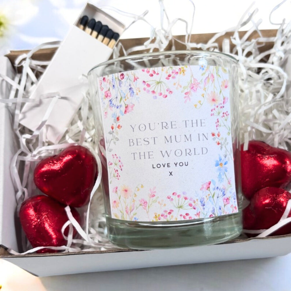 Personalised Best Mum Candle Gift Set