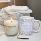 Personalised You're the Best Mum in the World Mug, Candle & Socks Gift Hamper | Birthday Gift