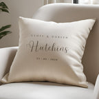 Personalised Surname Wedding Cushion