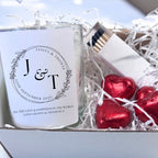 Personalised Initials Circle Candle Gift Set | Keepsake for Couples