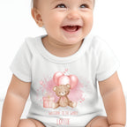 Personalised Baby Girl Baby Outfit: Bib, Vest, Baby Grow