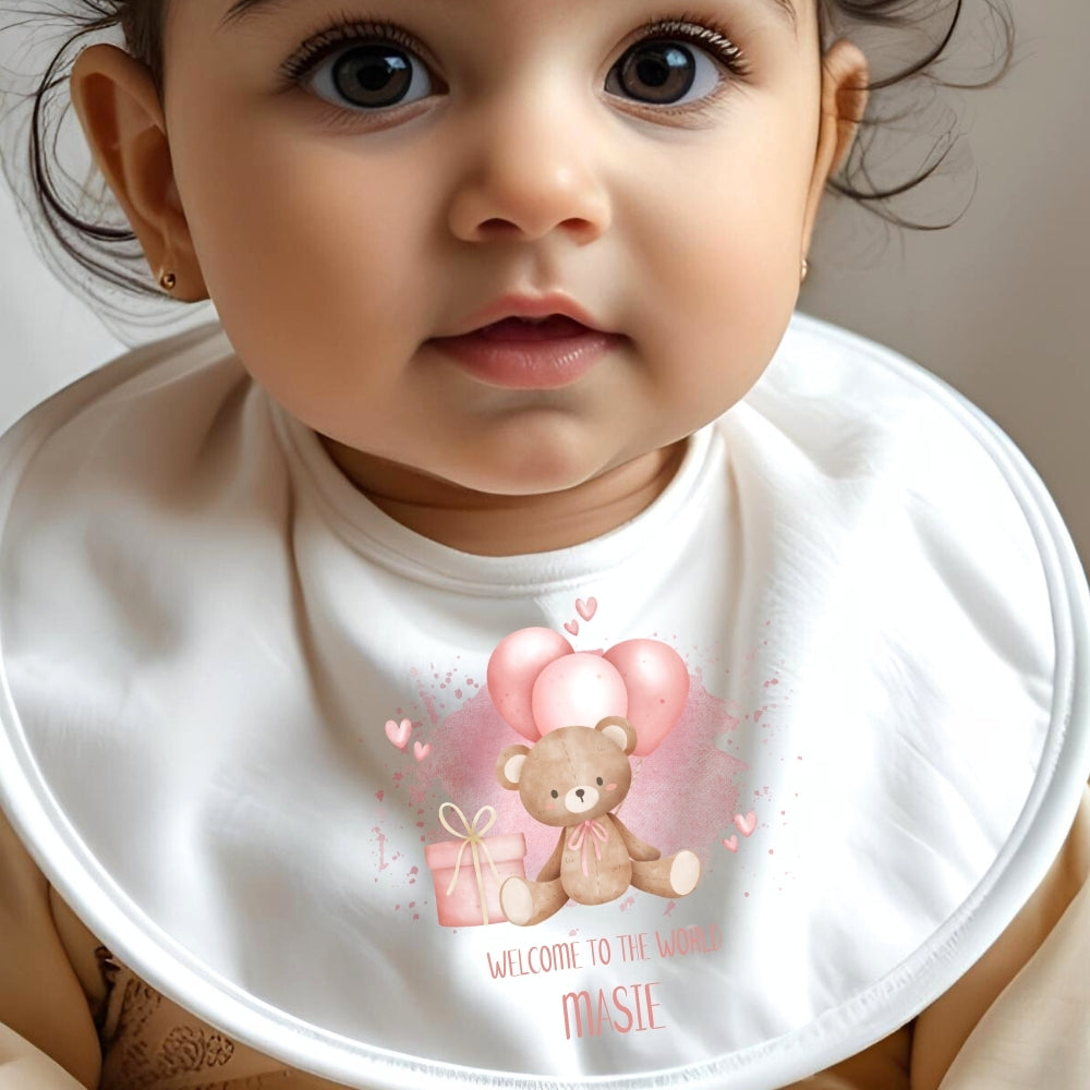 Personalised Baby Girl Baby Outfit: Bib, Vest, Grow