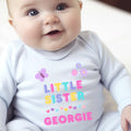 Pretty Little Sister Baby Outfit: Bib, Vest, Baby Grow