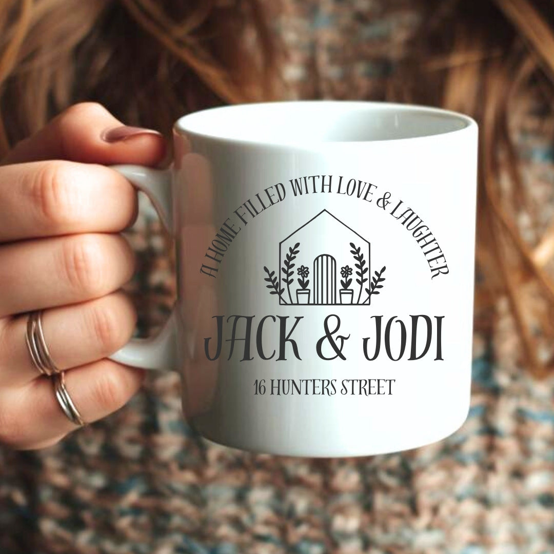 Little New Home Personalised Mugs Gift Set I Couples Engagement