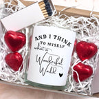 What A Wonderful World Candle Gift Set | Keepsake for Friend, Family