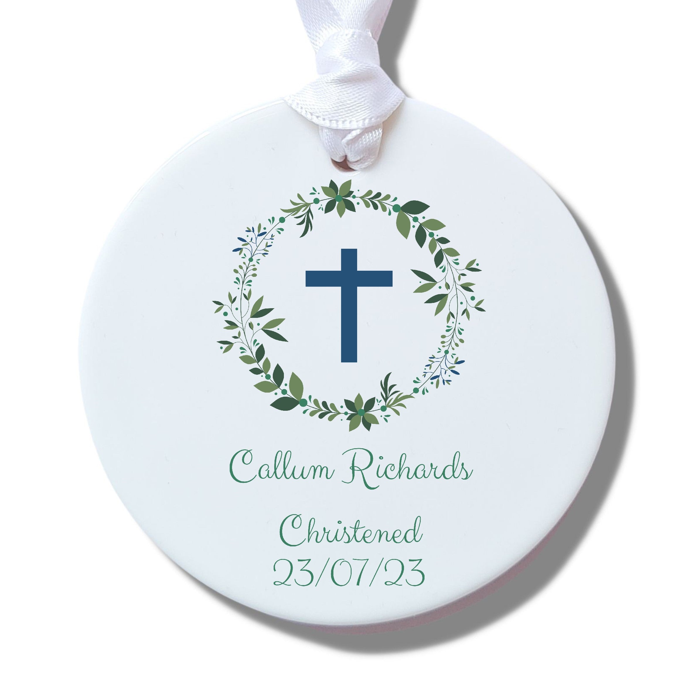 Personalised Christened Teddy & Ceramic Gift Hamper-Baby Girl or Boy UK