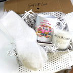 Personalised Caravan Mug, Candle & Socks Gift Hamper | Birthday Gift
