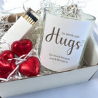 Personalised No Words Just Hugs Candle Gift Set | Friend, Family