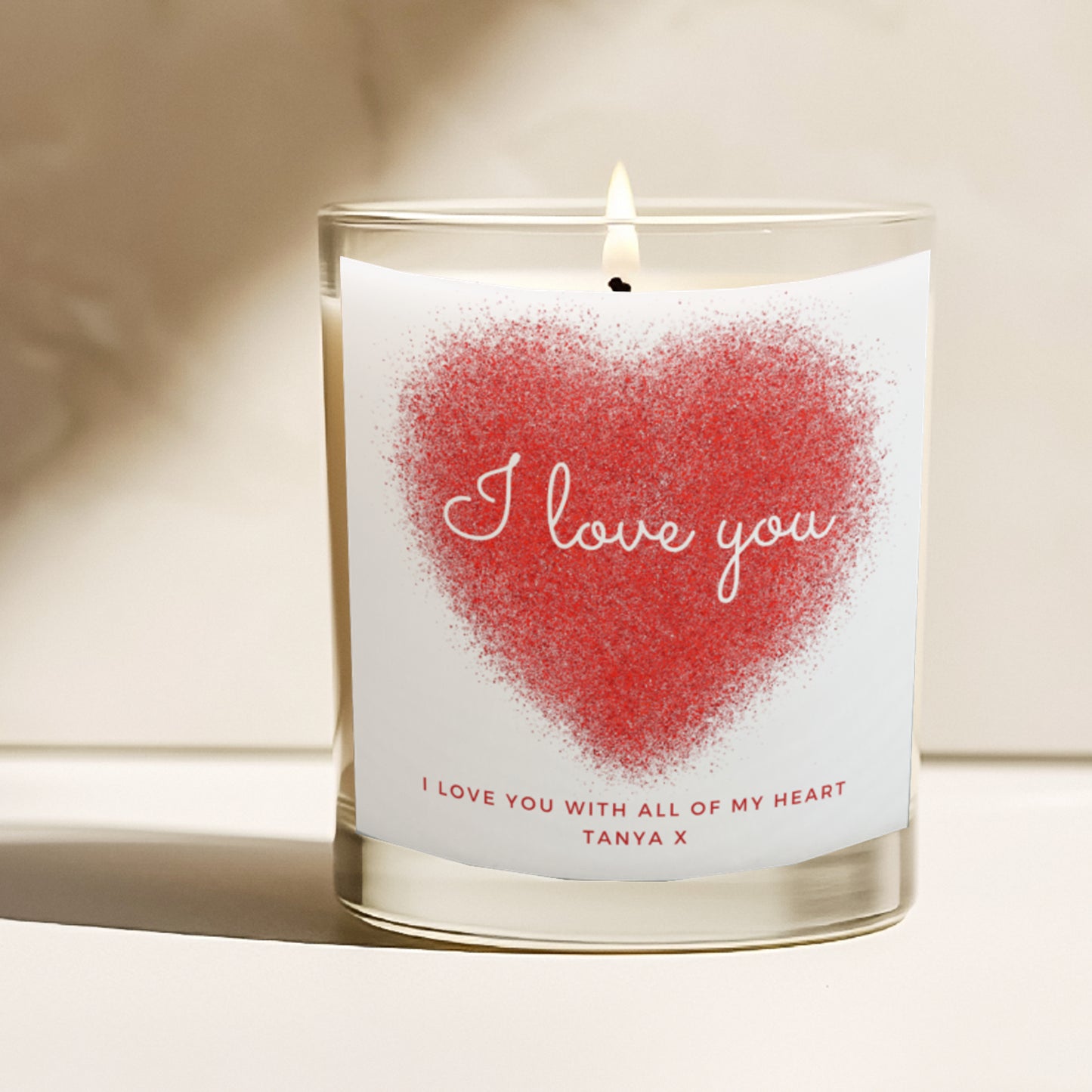 Personalised I Love You Candle Gift Set