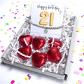 21st Birthday Cubic Zirconia Silver Bracelet & Gold Balloon Hamper