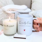Personalised Twenty One Birthday Mug, Candle & Socks Gift Hamper | 21st