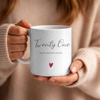 Personalised Twenty One Birthday Mug Gift | 21st Sister Friend Daughter